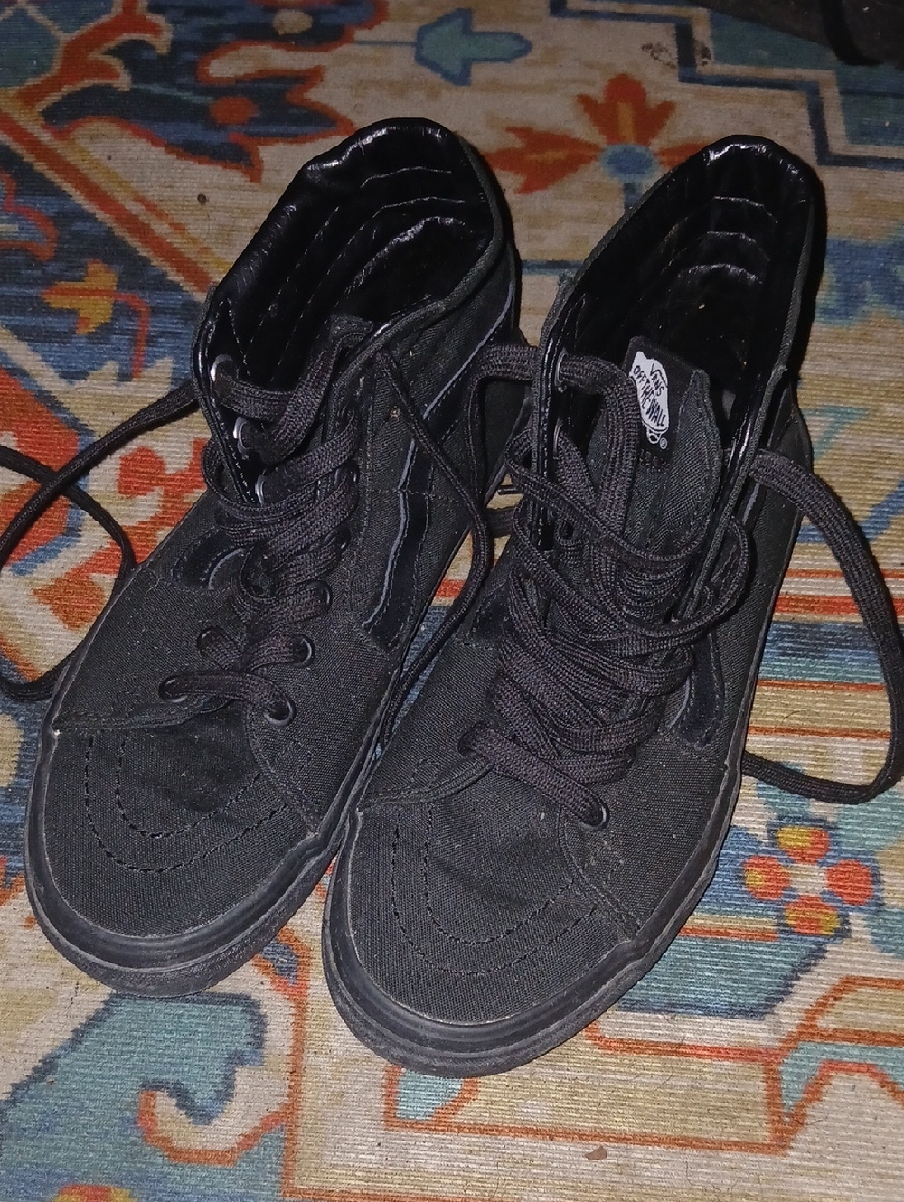 Black Vans SK8 Hi Canvas Sneakers